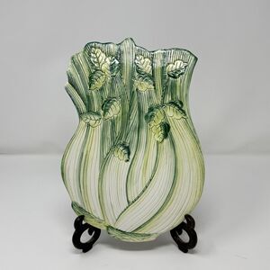 Vintage Made In Italy Leonardo Ceramiche Ceramic CELERY Trivet / Wall Art